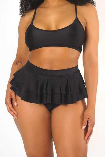 Black Double Tier Skirt